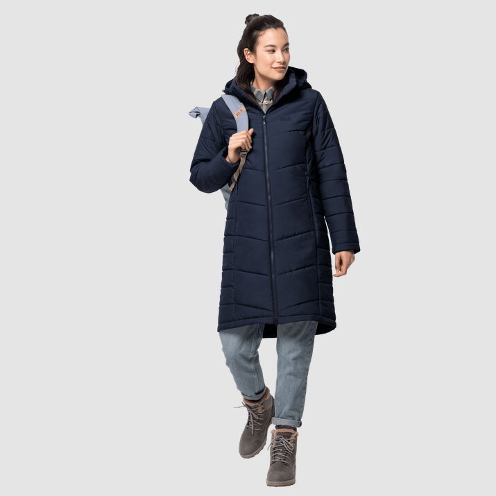 Jack Wolfskin Womens North York Quilted Coat Navy 368140DGN